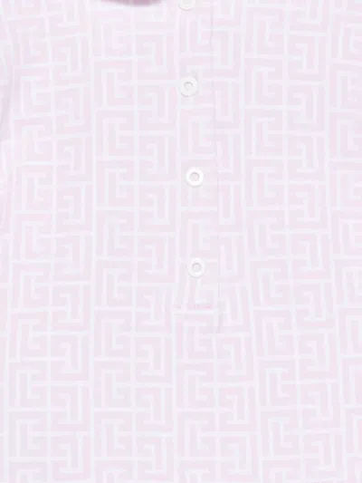 Balmain Onesie And Hat Set In Pink