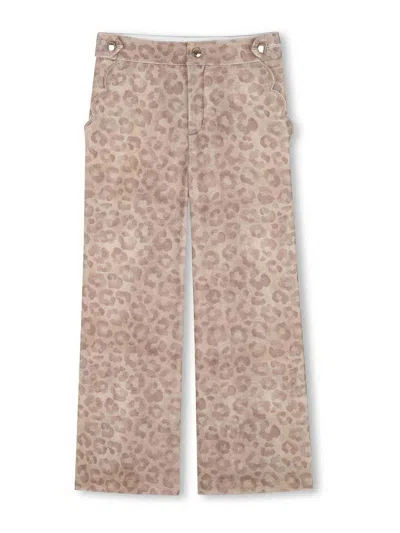 Chloé Leopard-print Trousers In Neutral