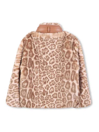 Chloé Faux Fur Leopard Jacket In Neutral