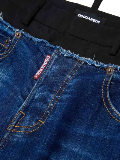 Dsquared2 Jeans With Insert Design In Blue