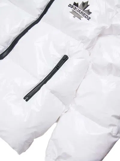 Dsquared2 Down Jacket With Logo In White