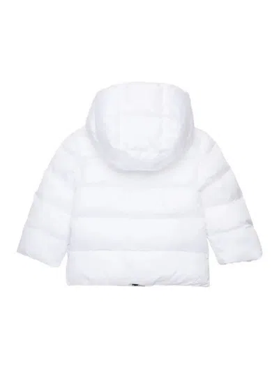 Dsquared2 Long Padded Jacket With Logo In White