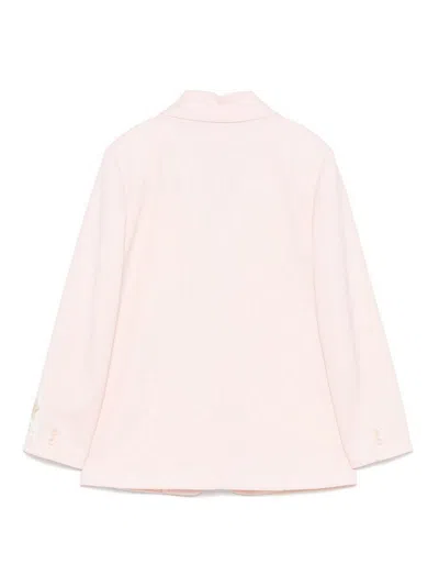 Elisabetta Franchi Pink Blazer With Logo In Pink