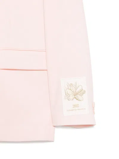 Elisabetta Franchi Pink Blazer With Logo In Pink