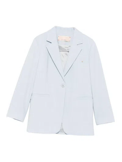 Elisabetta Franchi Single-breasted Jacket In Blue