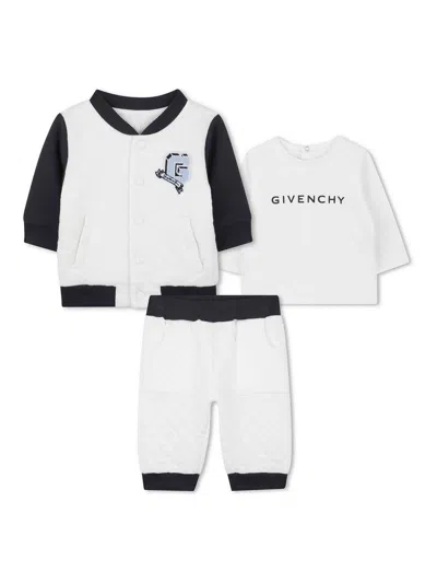 Givenchy Quilted Jacket And Trousers Set In White