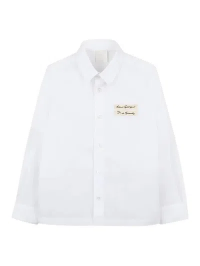 Givenchy White Shirt For Boy With Logo In White