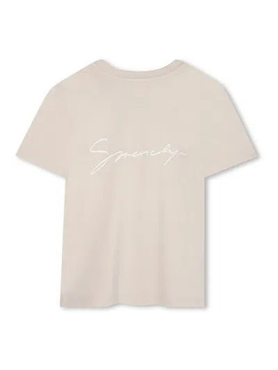 Givenchy Logo Print Round-collar T-shirt In Neutral