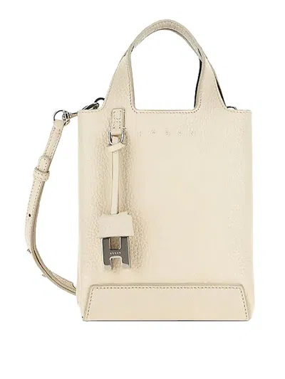 Hogan H01 R Handbag In Hammered Leather In Nude