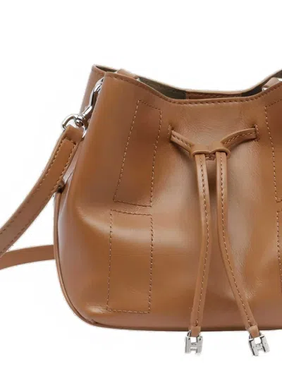 Hogan Mini Hocket Drawstring Shoulder Bag In Brown