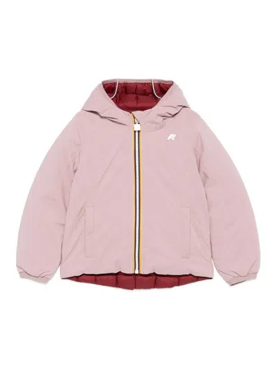 K-way Hooded Reversible Jacket In Pink