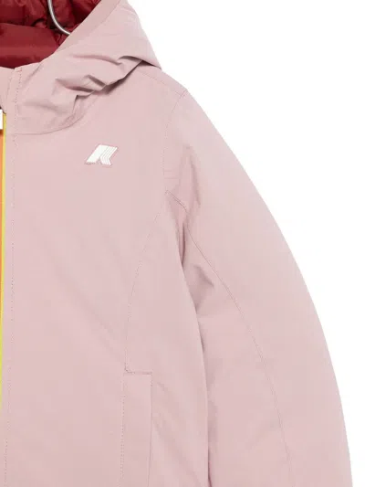 K-way Hooded Reversible Jacket In Pink