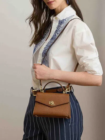 Ralph Lauren Farrah Sm-satchel-small In Brown