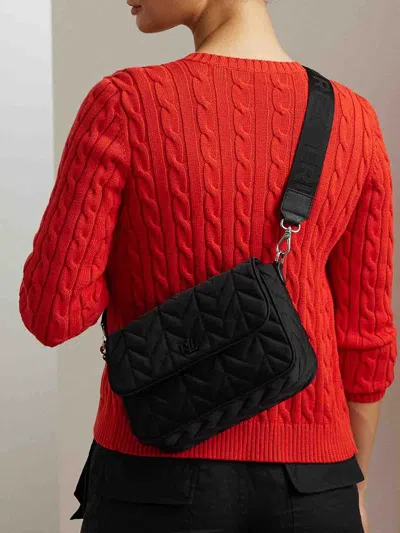 Ralph Lauren Stevie Msngr-crossbody-medium In Black