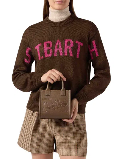 Mc2 Saint Barth Mini Vanity Bag In Brown