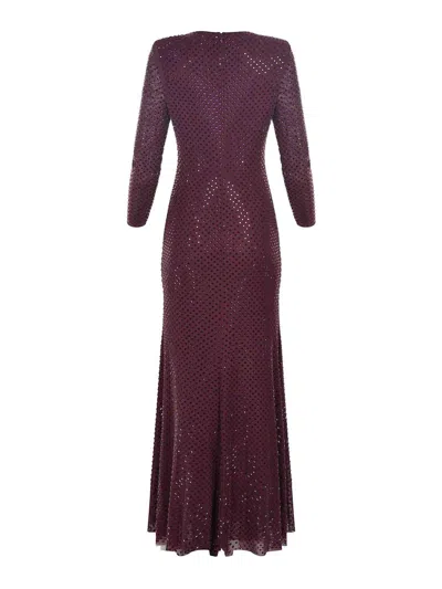 Self-portrait Dress Made Of Polyester In Purple