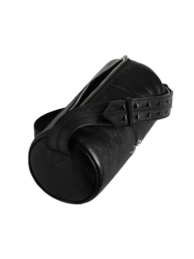 Zadig & Voltaire Le Doudou Vintage Patent Crossbody Bag In Black