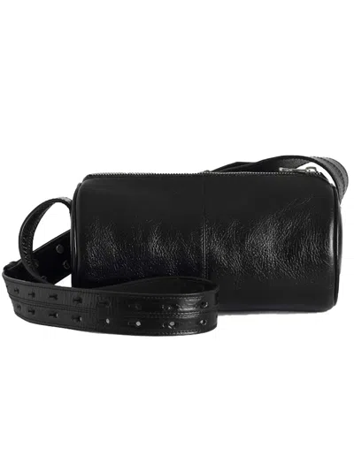 Zadig & Voltaire Le Doudou Vintage Patent Crossbody Bag In Black