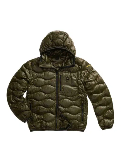 Blauer Wave Wave Padded Feather In Green
