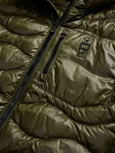 Blauer Wave Wave Padded Feather In Green
