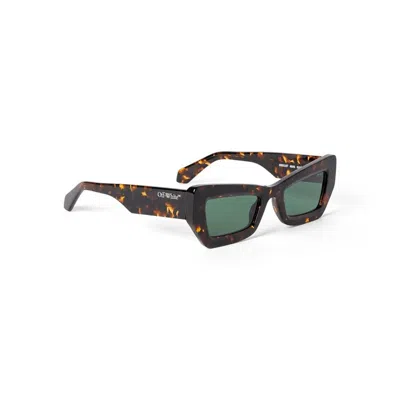 Off-white Aurora Green Irregular Unisex Sunglasses Oeri137 6055 51 In Brown
