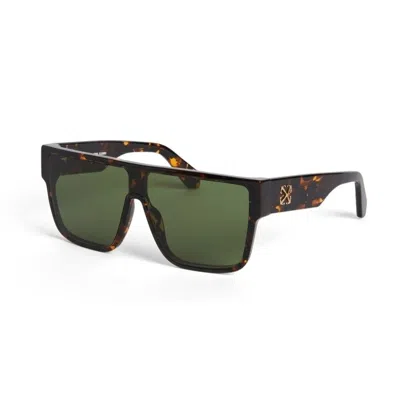 Off-white Syracuse Green Shield Unisex Sunglasses Oeri13j 6055 132 In Brown