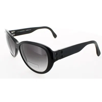 Mykita No2 Sun-catherine-black Grey Gradient Oval Unisex Sunglasses No2 Sun-catherine 001 58 In Black