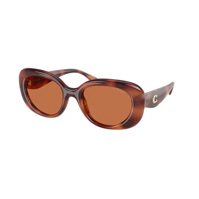 Coach Brown Oval Ladies Sunglasses Hc8391u 577473 53