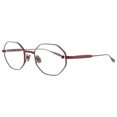 Valentino V - Stud Demo Geometric Ladies Eyeglasses Vlx-122 B 52 In Brown