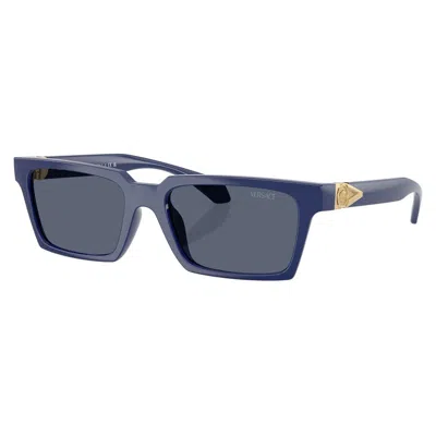 Versace 55mm Rectangular Sunglasses In Black