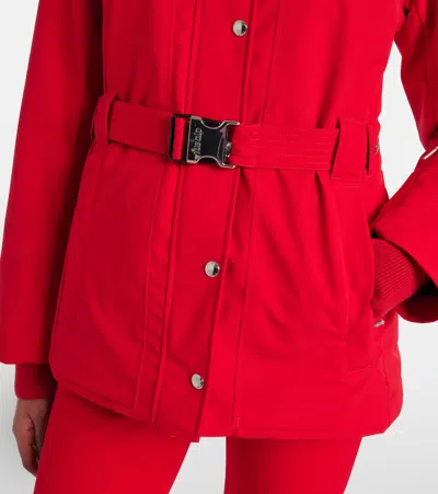 Fusalp Dessa Faux Fur-trimmed Ski Jacket In Red