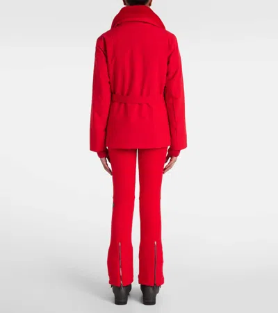 Fusalp Dessa Faux Fur-trimmed Ski Jacket In Red