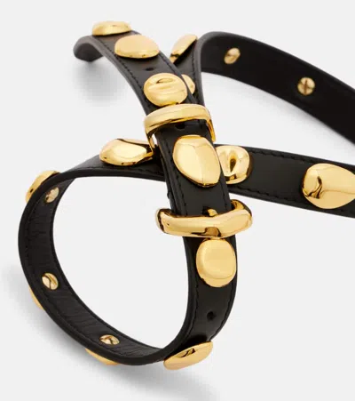 Amanu Vaal Embellished Leather Belt In Black