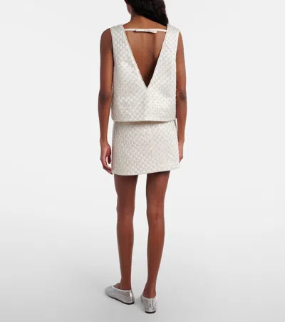 Dorothee Schumacher Sequin Embellished Mini-skirt In Duchesse In Neutral