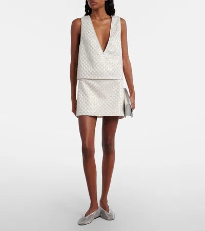 Dorothee Schumacher Sequin Embellished Mini-skirt In Duchesse In Neutral