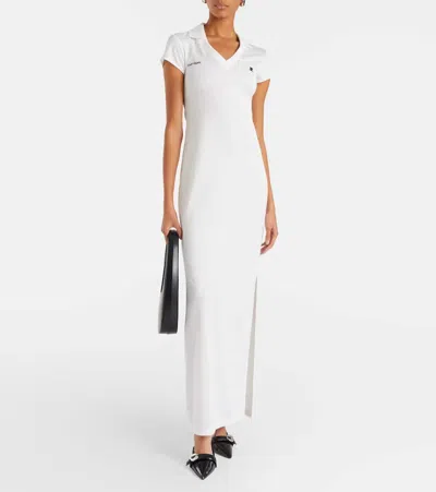 Courrèges Logo Polo Dress In White
