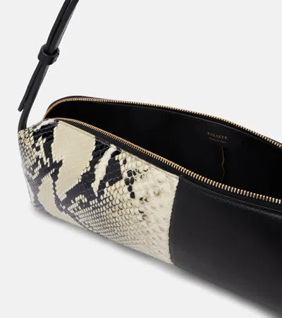 KYE拼接皮革单肩包