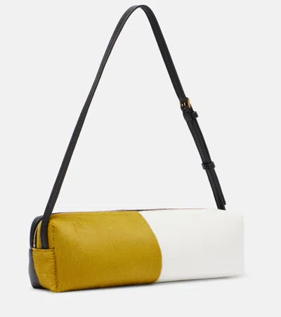 KYE拼接皮革单肩包