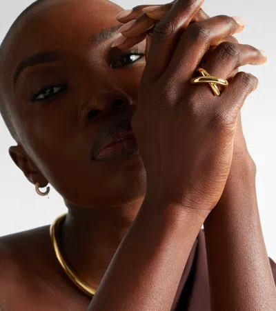 Engelbert Cross Loop Medium 18kt Gold Ring In Gold