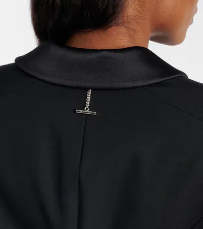 Alexander Mcqueen Cropped Wool Blazer In Black