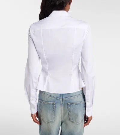 Alexander Mcqueen Cotton Poplin Shirt In White