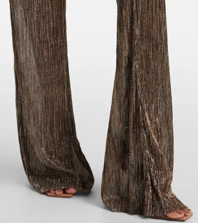 Cala De La Cruz Dries Sequined Flared Pants In Brown