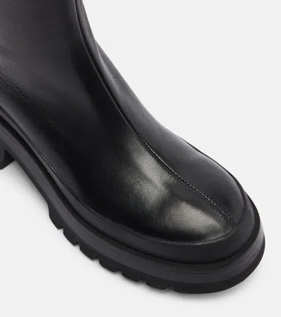 Khaite Fallon 35 Leather Ankle Boots In Black