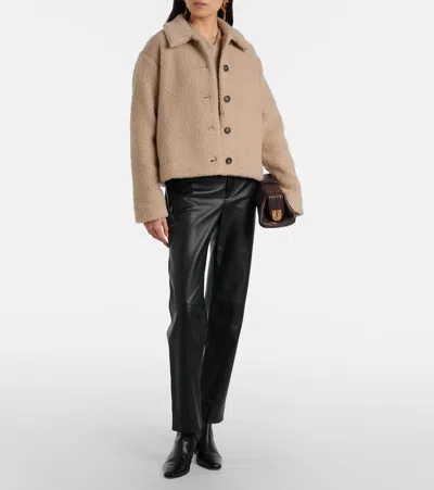 Vince Cropped Jacket In Neutral