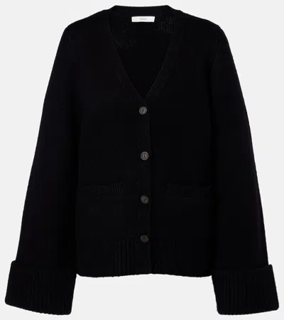 Vince Wool-blend Cardigan In Black
