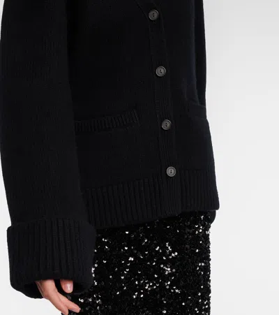 Vince Wool-blend Cardigan In Black