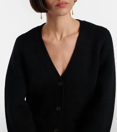 Vince Wool-blend Cardigan In Black