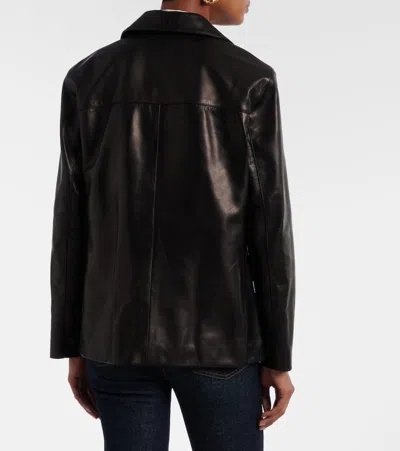 Nili Lotan Tristan Leather Jacket In Brown