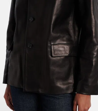 Nili Lotan Tristan Leather Jacket In Brown