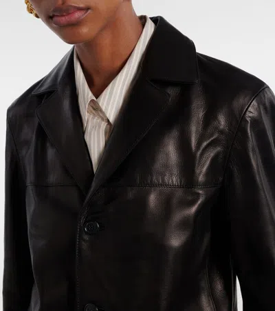 Nili Lotan Tristan Leather Jacket In Brown